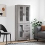 Credenza Grigio Sonoma 69,5x34x180 cm in Legno Multistrato