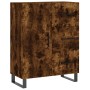 Credenza Rovere Fumo 69,5x34x180 cm in Legno Multistrato