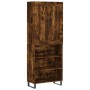 Credenza Rovere Fumo 69,5x34x180 cm in Legno Multistrato