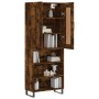 Credenza Rovere Fumo 69,5x34x180 cm in Legno Multistrato
