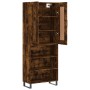 Credenza Rovere Fumo 69,5x34x180 cm in Legno Multistrato