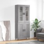 Credenza Grigio Sonoma 69,5x34x180 cm in Legno Multistrato