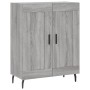 Credenza Grigio Sonoma 69,5x34x180 cm in Legno Multistrato