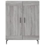 Credenza Grigio Sonoma 69,5x34x180 cm in Legno Multistrato