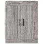 Credenza Grigio Sonoma 69,5x34x180 cm in Legno Multistrato