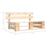 Set Divani in Pallet con Cuscini 4 pz in Pino Impregnato