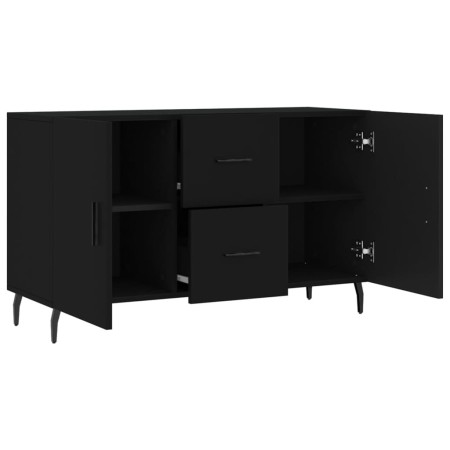 Credenza Nera 100x36x60 cm in Legno Multistrato