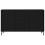 Credenza Nera 100x36x60 cm in Legno Multistrato