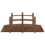 Ponte Giardino Ringhiere 150x67x56cm Legno Massello Abete Rosso