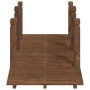 Ponte Giardino Ringhiere 150x67x56cm Legno Massello Abete Rosso