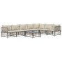 Set Divani da Giardino 8 pz con Cuscini Antracite in Polyrattan