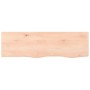 Ripiano a Parete 100x30x2 cm Legno Massello Rovere Non Trattato