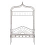 Panchina da Giardino 122 cm in Ferro Marrone Anticato