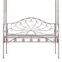 Panchina da Giardino 122 cm in Ferro Marrone Anticato