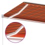 Tenda da Sole Retrattile Manuale LED 600x300 cm Arancio Marrone