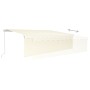 Tenda Sole Retrattile Manuale Parasole LED 5x3 m Crema
