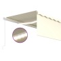 Tenda Sole Retrattile Manuale Parasole LED 5x3 m Crema