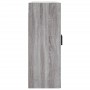 Mobile a Parete Grigio Sonoma 69,5x34x90 cm Legno Multistrato