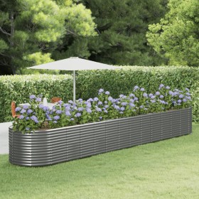 Letto Giardino Acciaio Verniciato Polvere 554x100x68cm Grigio