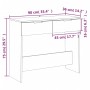 Tavolino Consolle Grigio Sonoma 90x36x75 cm Legno Multistrato
