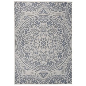 Tappeto da Esterni a Tessitura Piatta 160x230 cm Motivo Blu