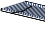 Tenda da Sole Retrattile Manuale 400x350 cm Blu e Bianca