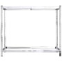 Portapneumatici a 2 Livelli Argento 110x40x110 cm in Acciaio