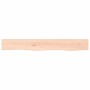 Ripiano a Parete 80x10x2 cm Legno Massello Rovere Non Trattato