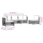 Set Salotto da Giardino 5 pz con Cuscini in Acciaio Antracite