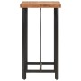 Tavolino da Bar 55x55x107cm in Legno Massello di Acacia e Ferro