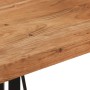 Tavolino da Bar 55x55x107cm in Legno Massello di Acacia e Ferro