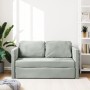 Divano Letto da Terra 2 in 1 Grigio Chiaro 122x204x55cm Velluto