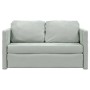 Divano Letto da Terra 2 in 1 Grigio Chiaro 122x204x55cm Velluto