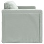 Divano Letto da Terra 2 in 1 Grigio Chiaro 122x204x55cm Velluto