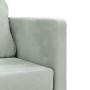 Divano Letto da Terra 2 in 1 Grigio Chiaro 122x204x55cm Velluto