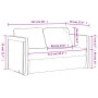 Divano Letto da Terra 2 in 1 Grigio Chiaro 122x204x55cm Velluto
