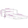 Divano Letto da Terra 2 in 1 Grigio Chiaro 122x204x55cm Velluto