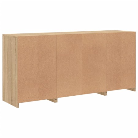 Credenza con Luci LED Rovere Sonoma 142,5x37x67 cm