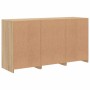 Credenza con Luci LED Rovere Sonoma 123x37x67 cm