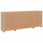 Credenza con Luci LED Rovere Sonoma 163x37x67 cm