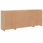 Credenza con Luci LED Rovere Sonoma 163x37x67 cm