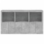 Credenza con Luci LED Grigio Cemento 181,5x37x100 cm