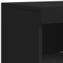 Credenza con Luci LED Nera 181,5x37x100 cm