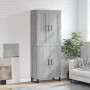 Credenza Grigio Sonoma 69,5x34x180 cm in Legno Multistrato