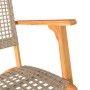 Set da Bistrot 3 pz Beige in Polyrattan e Legno Massello Acacia