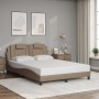 Giroletto con Luci LED Cappuccino 140x200 cm in Similpelle