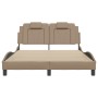 Giroletto con Luci LED Cappuccino 140x200 cm in Similpelle