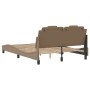 Giroletto con Luci LED Cappuccino 140x200 cm in Similpelle