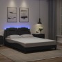 Giroletto con Luci LED Grigio 140x190 cm in Similpelle