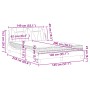 Letto con Materasso Bianco 140x200 cm in Similpelle